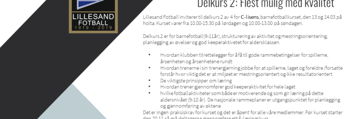 NFF Grasrottrener: Delkurs 2